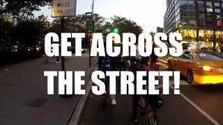 Double Parker gets defensive, GET ACROSS THE STREET! - Week of October 9, 2017 NYC Cycling Clips