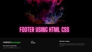 Responsive Footer Design using Html  Css | Animated Footer html css | how to create footer |AI coder