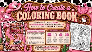 Full HOW TO CREATE A COLORING BOOK | Easy Step-by-Step Tutorial for Beginners part 1 Update