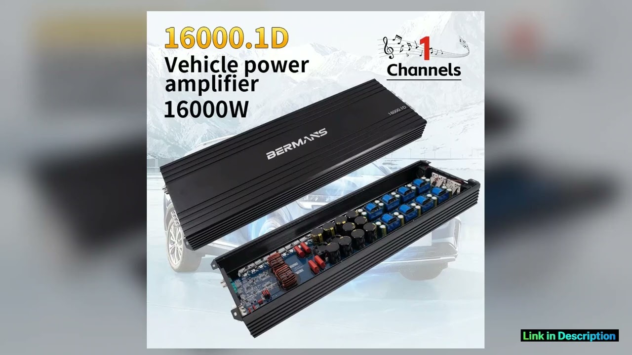 Competitiongrade car maximum 16000W singlechannel car audio amplifier low distortion smooth sound