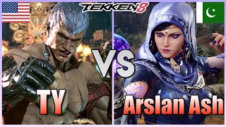 Tekken 8  ▰ TY (Bryan) Vs Arslan Ash (#1 Zafina) ▰ High Level Matches!