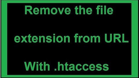 Remove or Hide .php or .html extension in url (.htaccess)