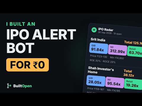 I Built an IPO Alert Bot for ₹0 (Python + Telegram)