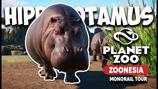 RAKSASA SUNGAI! Desain Kolam Kudanil &amp; Monorel Tour - Planet Zoo Indonesia Episode 22