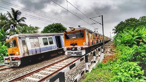 Crossing : Different Model Of   EMU Local Train Furious Skipped at Railgate