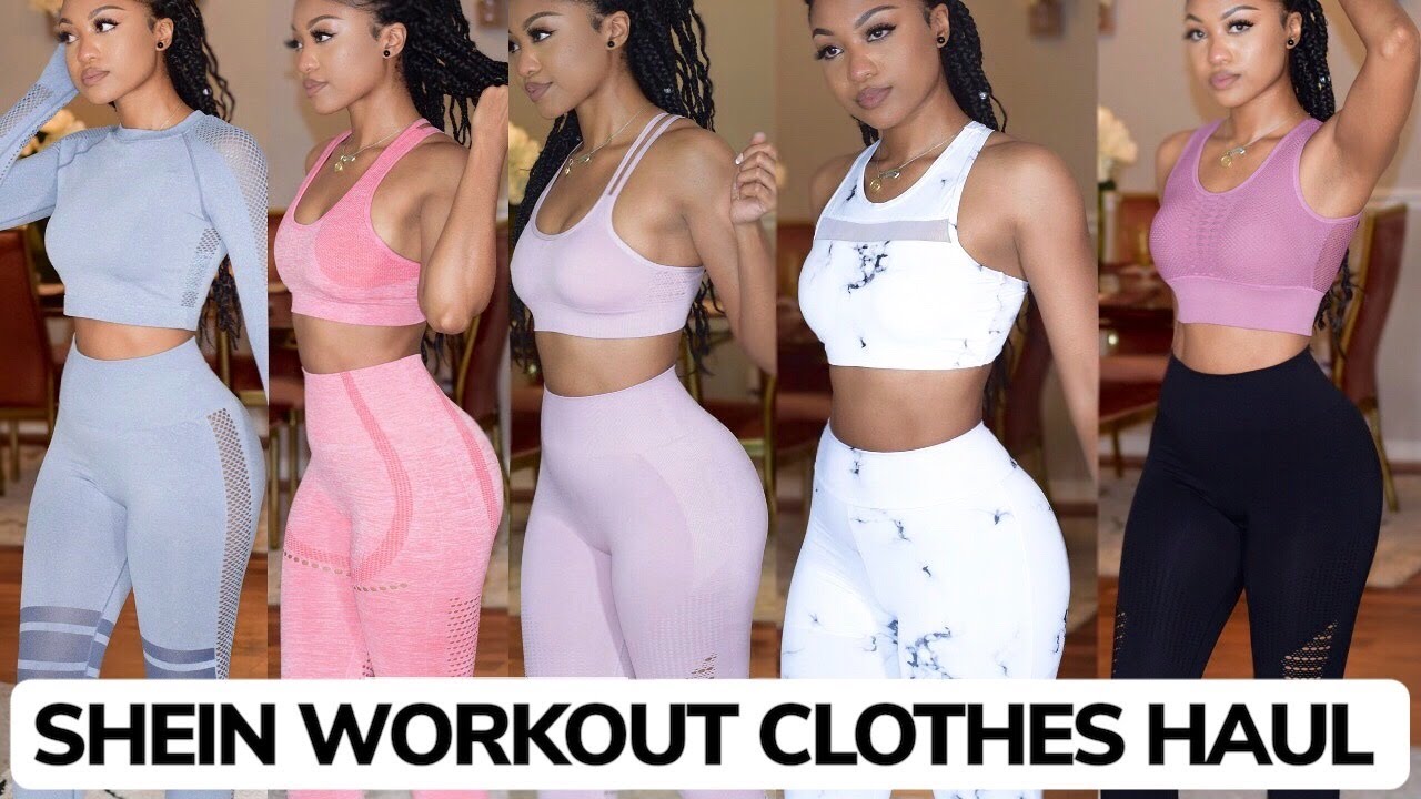 SHEIN WORKOUT CLOTHES TRY ON HAUL 2020, 10 SETS