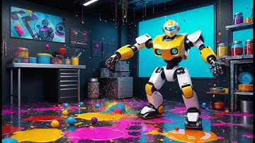 Five Little Robots on the Run | Fun Robot Song for Kids | Sing Along Nursery Rhyme