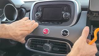 How to Remove Radio / Navigation / Display from  Fiat 500 X 2015 for Repair.