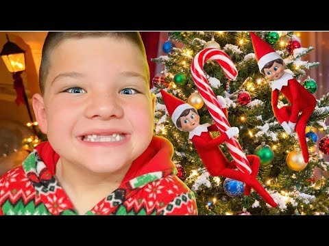 ELF On The Shelf Adventures With CALEB CALEB MOMMY Make Tiny Cookies TALK To SANTA At NORTH POLE