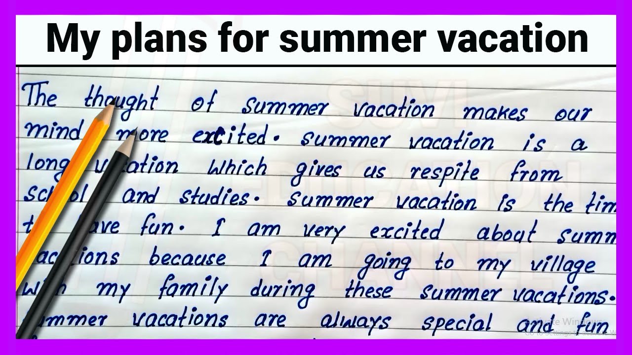 essay how to plan a vacation