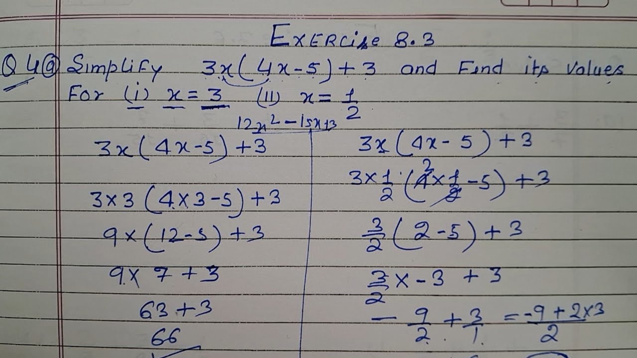 Simplify Class 8 Class 8 - Exercise 8.3 - Q 4 | Simplify - YouTube