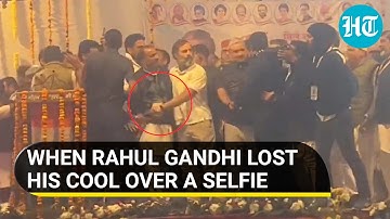 Rahul Gandhi angrily stops man from taking selfie; BJP taunts, ‘learn to behave’ I Watch