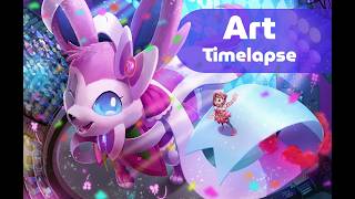 Pokemon Contest Dynamaxed! - (Artist Painting Timelapse)