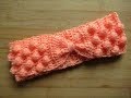 Crochet Headband Ear warmer bobble stitch tutorial - © Happy Crochet Club