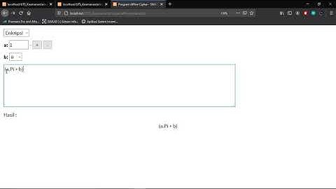 IMPLEMENTASI SYMMETRIC CRYPTOGRAPHY DENGAN METODE KRIPTOGRAFI KLASIK : AFFINE CIPHER