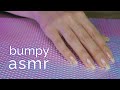 Asmr textured scratching on a bumpy pvc sheet no talking