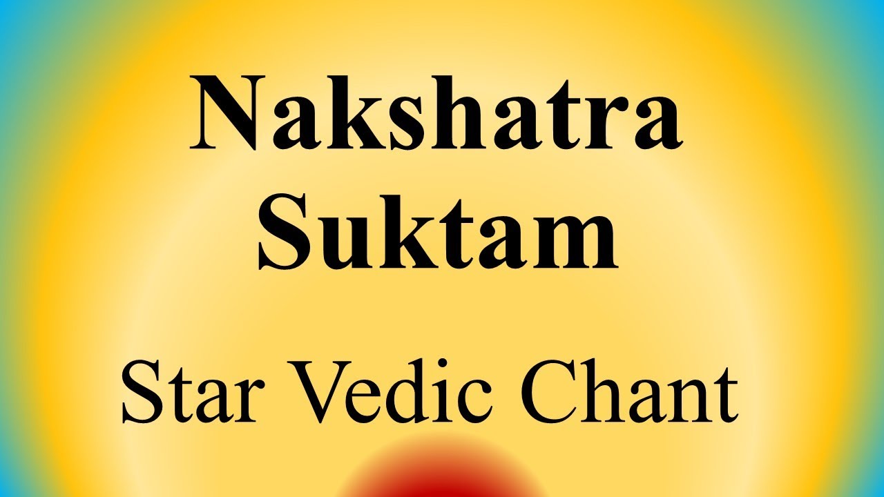 Nakshatra Suktam  Clear Pronunciation  Swaras  Sri K Suresh