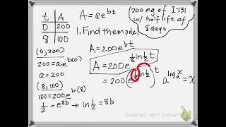 Finding Exponential Models (Half Life) Net Worth