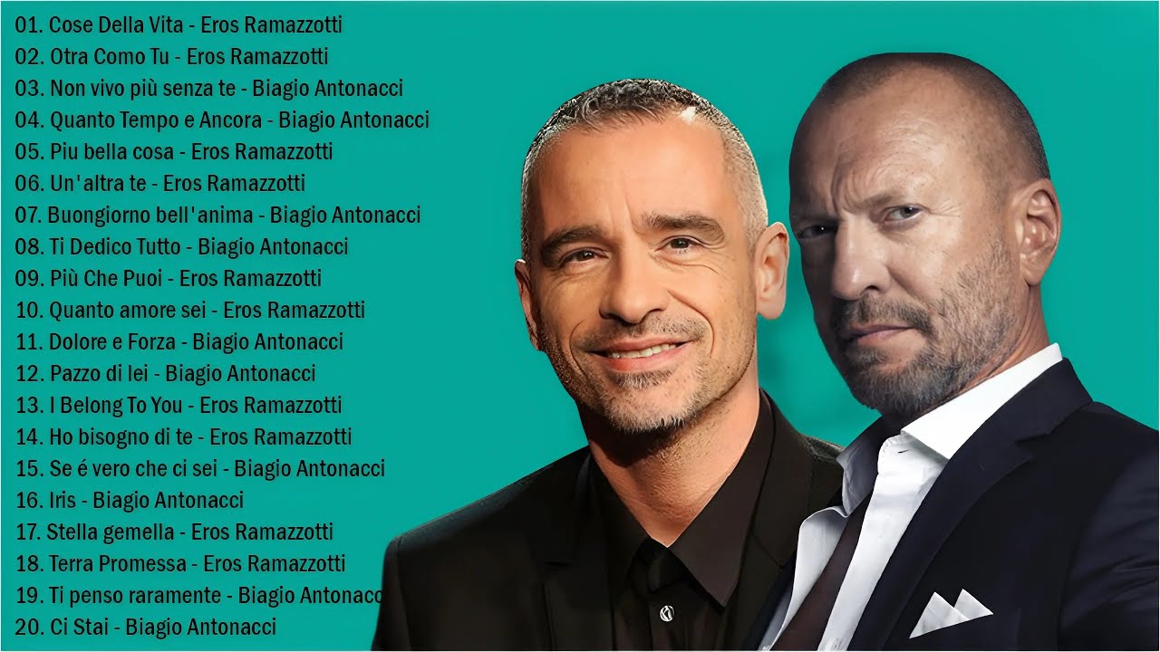 Biagio Antonacci,Eros Ramazzotti - Grandes Exitos, Sus Mejores Canciones, Migliori Canzoni di sempre