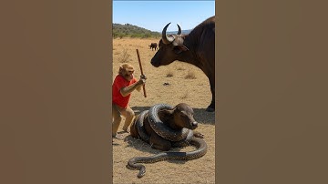 What if a Monkey Rescued a Buffalo Calf From a Deadly Python? 🐒🐃🐍