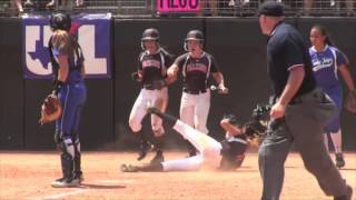 Did the Needville softball catcher intentionally throw an elbow? screenshot 2