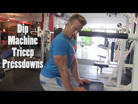 Dip Machine Tricep Pressdowns