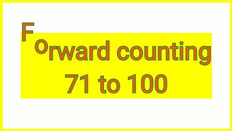Forward counting 71 to 100 # Number counting for kids