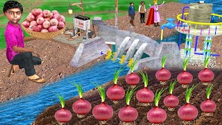 Mini Electric Dam Onion Farming Water Tank Desi Jugad Street Food Hindi Kahani Hindi Moral Stories