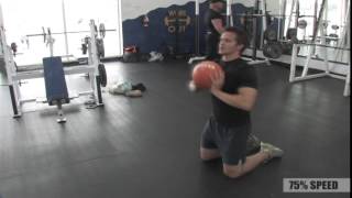 med ball push up throw