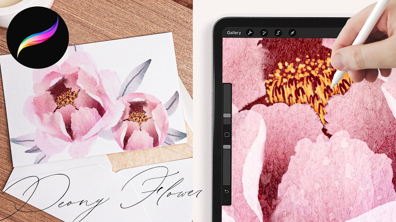 How to paint Peony Flowers FAST // Loose Watercolor Peony flower ...