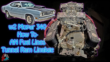W2 Headed Tunnel Ram 340 Small Block Mopar How To Setup Tunnel Ram Linkage & Make AN Line pt3