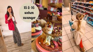 15 &amp; 16 WEKEN ZWANGER VLOG: naar de verloskundige, buikupdate &amp; niet kunnen slapen🤰🏻| Cinn's World