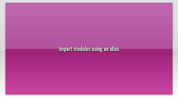 Import modules using an alias