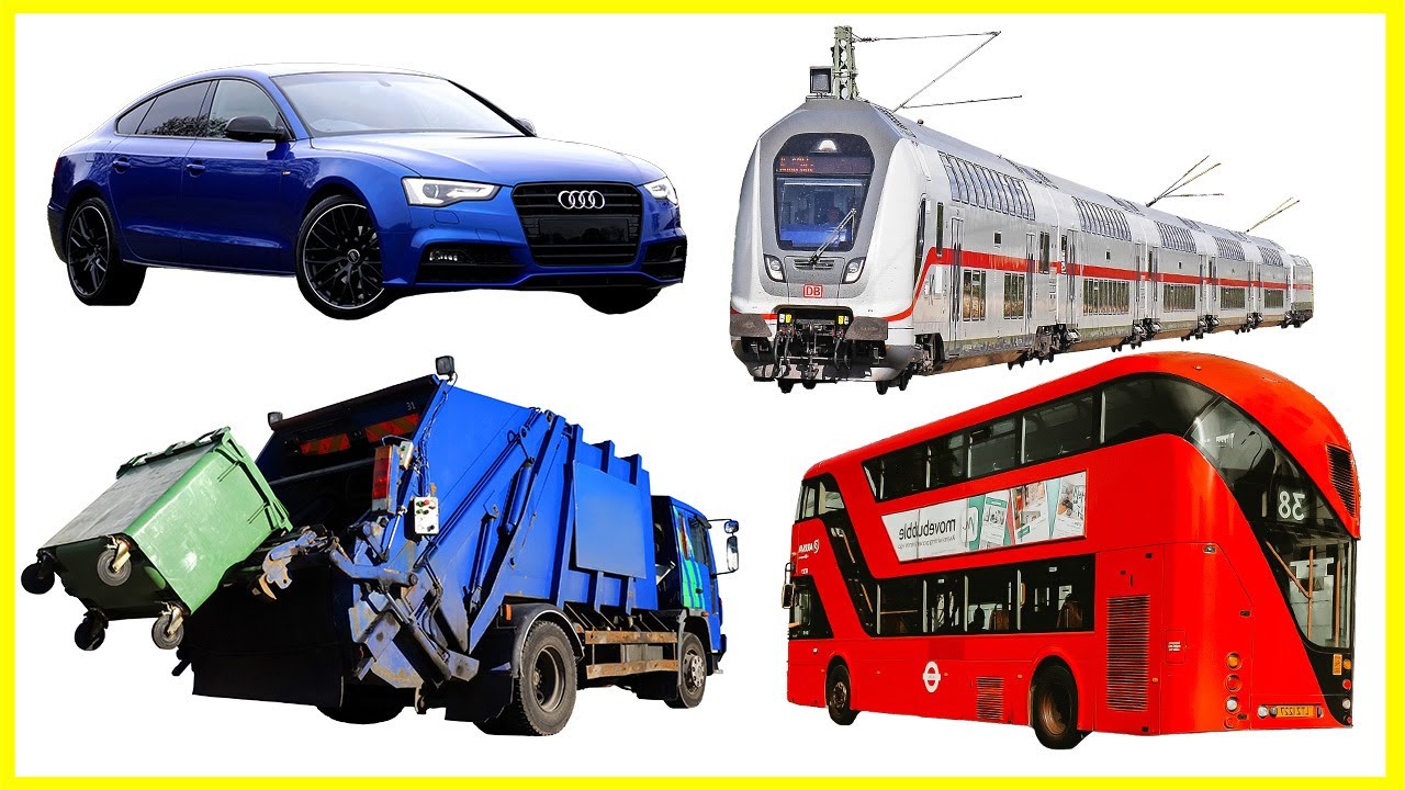 Vehicles for kids, Learn Vehicles Name and Sounds, City Bus, #car, # ...