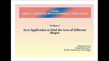 CS8383 - E6 - Java Application to Find the Area of different Shapes