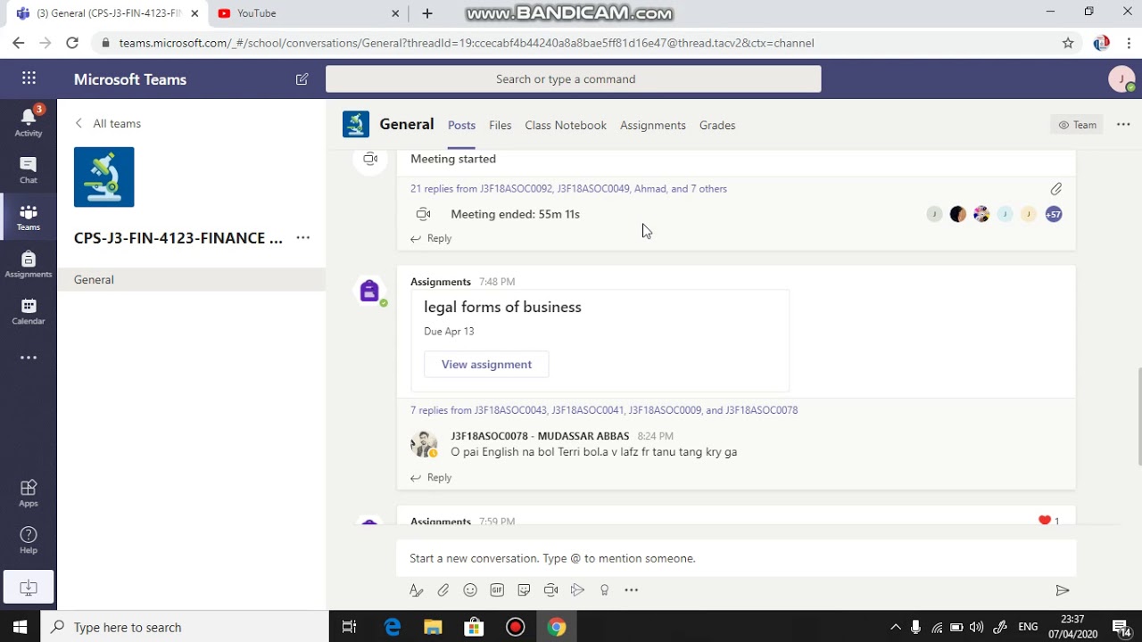 how to submit an assignment on microsoft teams