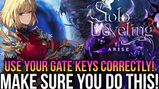 Solo Leveling Arise - Don't Make This Mistake With Your Gate Keys!
