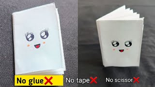 DIY mini notebook|How to make mini notebook with paper|No glue mini notebook|Mini notepad