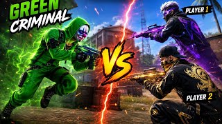 Green criminal vs 2 pro player #freefire  screenshot 5