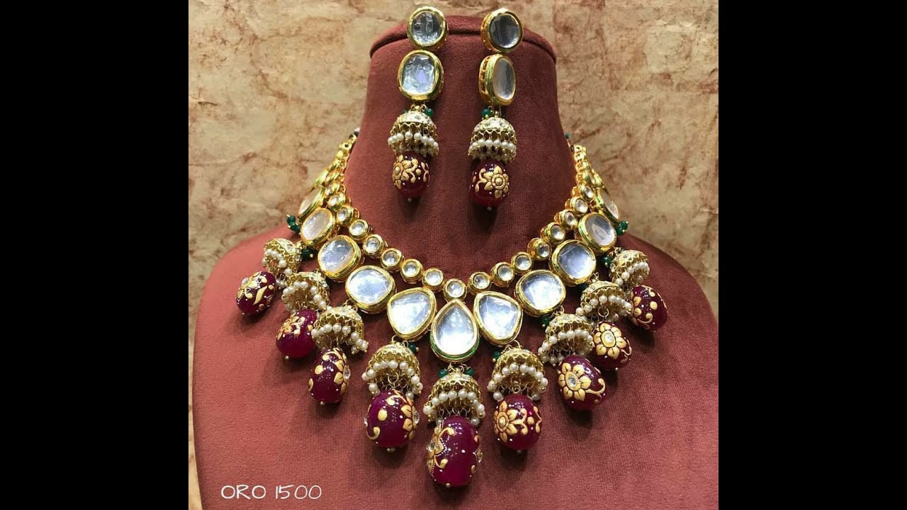 Rajwada Rajasthani jadau kundan necklace design !! Designs of kundan jewellery