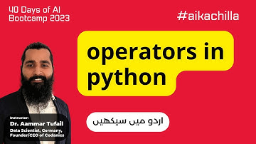 operators in Python | #pythonkachilla #aikachilla