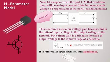 H parameter of BJT transistor