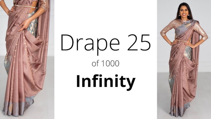 How to Infinity drape Satin Silk Saree #shorts