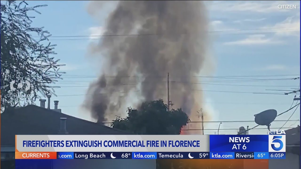 Fire races through commercial building in Florence - YouTube
