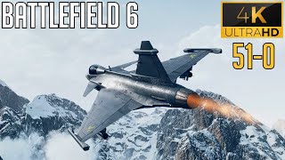 51-0 | Gripen Jet Gameplay - BF6 [4K OVERKILL]