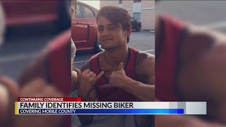 Family identifies missing biker, search continues Sunday