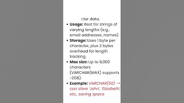 CHAR vs VARCHAR vs NVARCHAR – What
