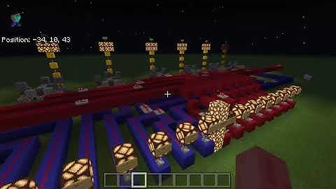 8-bit adder using Minecraft redstone