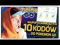 10 NAJPOPULARNIEJSZYCH KODÓW DO POKEMON GO