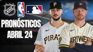 🔥🏀🏒⚾ PRONÓSTICOS NBA, NHL Y MLB | 24 DE ABRIL | PLAYOFFS Y PICKS GRATIS 🏀🏒⚾🔥